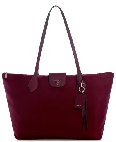 Guess Hayley Large Laptop Tote, 20"w X 12"h X 6"d In Merlot