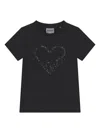 Guess Heart-logo T-shirt In Black