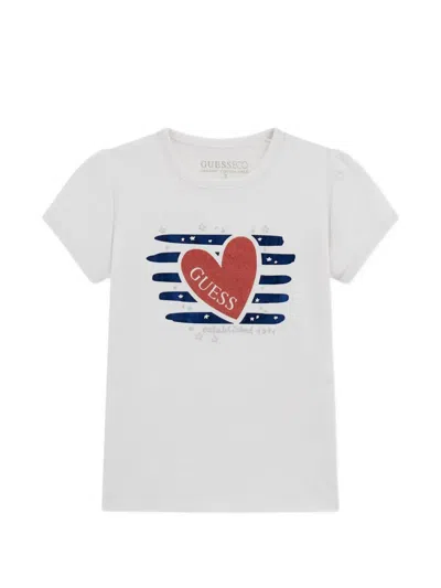 Guess Babies'  Girls Heart Logo T-shirt In White