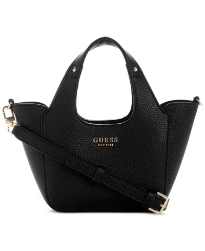 Guess Helina Small Tote With Pouch In Black
