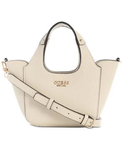 Guess Helina Small Tote With Pouch In Bone