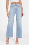Guess High Waist Wide Leg Jeans In Blue