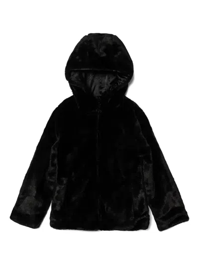 Guess Kids' Hooded Jacket In Black