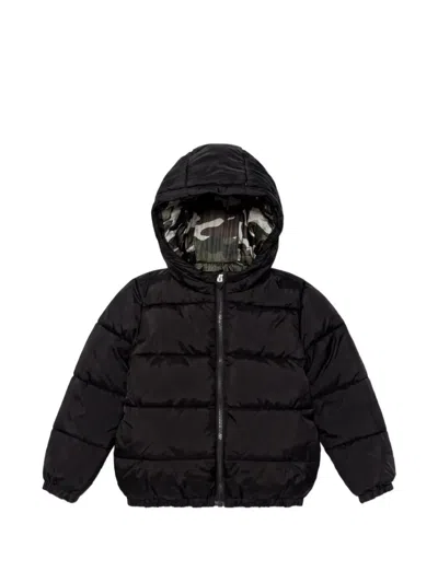 Guess Kids' Hooded Jacket In Black