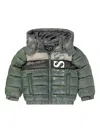 Guess Hooded Puffer Jacket In Green