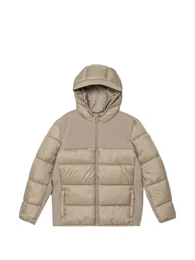 Guess Kids' Hooded Quilted-design Jacket In Neutral