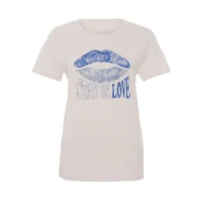 Guess In Love Lips Easy Tee | Muted Stone In Neturals
