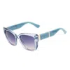 Guess Blue Injected Sunglasses In Blue