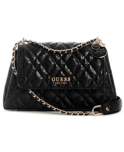 Guess Isemay Convertible Small Flap Bag In Black