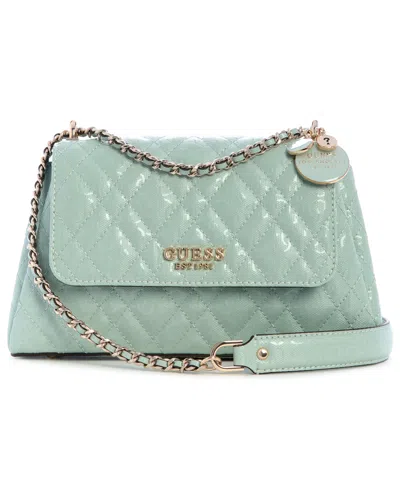 Guess Isemay Convertible Small Flap Bag In Green