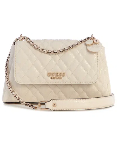 Guess Isemay Convertible Small Flap Bag In White