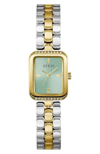 Guess Isla Tank Two-tone Bracelet Watch, 22mm In Neutral