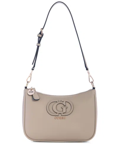 Guess Isola Small Shoulder Bag In Brown