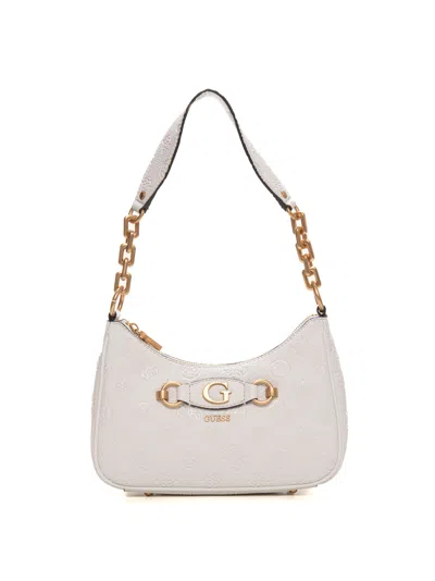 Guess Izzy Peony Top  Shoulder Bag In White