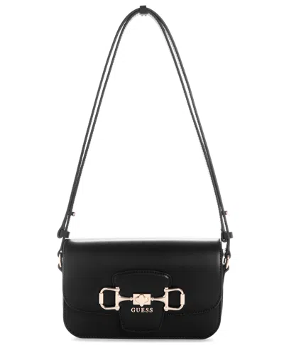 Guess Janie Convertible Xbody Flap Handbag In Black