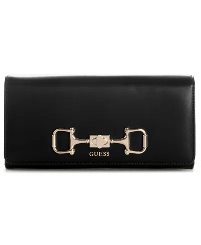 Guess Janie Flap Organizer Wallet In Black