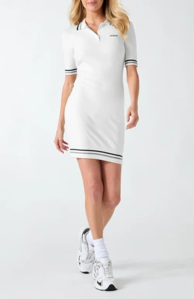 Guess Jasmine Polo Sweater Minidress In Neutral