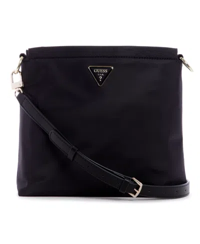Guess Jaxi Nylon Tourist Crossbody, Created For Macy's In Black,gold