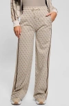 Guess Jean Logo Straight Leg Drawstring Pants