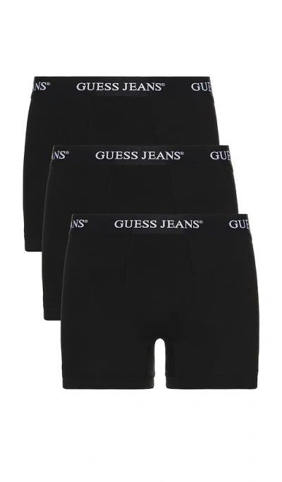 Guess Jeans 3 Pack Boxer Brief In Jet Black