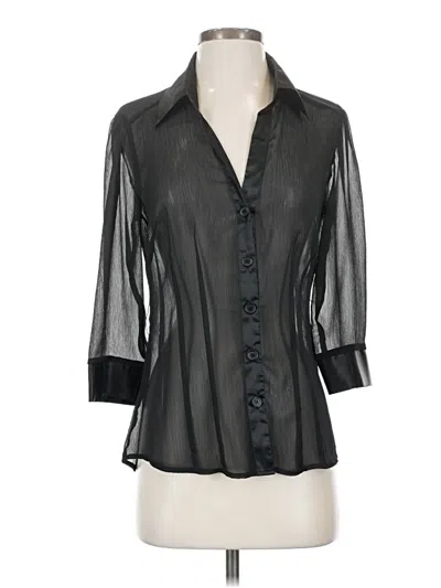 Pre-owned Guess Jeans 3/4 Sleeve Blouse In Black