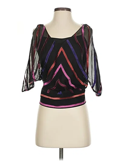 Pre-owned Guess Jeans 3/4 Sleeve Top In Purple