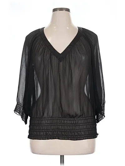 Pre-owned Guess Jeans 3/4 Sleeve T-shirt In Black