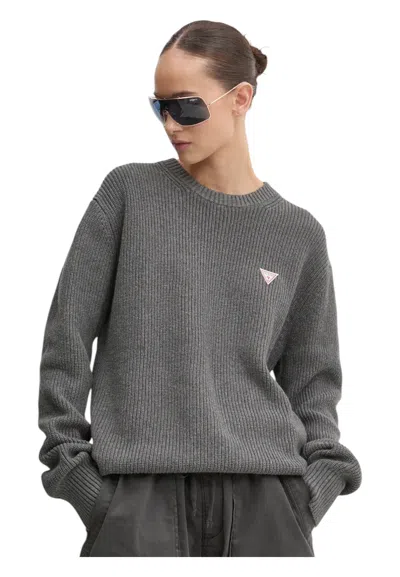 Guess Jeans Adult Unisex Sweater  Regular Fit In Gray