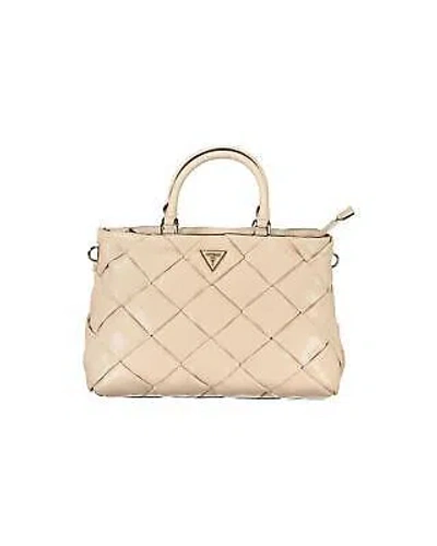 Pre-owned Guess Jeans Backpack Bag With Multiple Compartments And Logo Detailing - In Pink