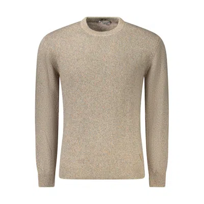 Guess Jeans Beige Cotton Men Sweater In Brown