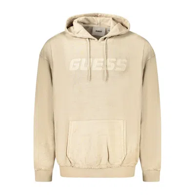 Guess Jeans Beige Cotton Men Sweater In Brown