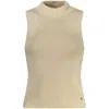 Guess Jeans Beige Cotton Tank Top In Neutral
