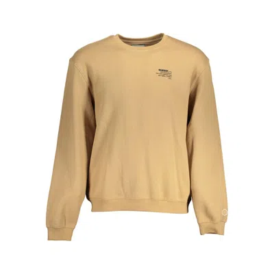 Guess Jeans Beige Cotton Unisex Sweatshirt In Brown