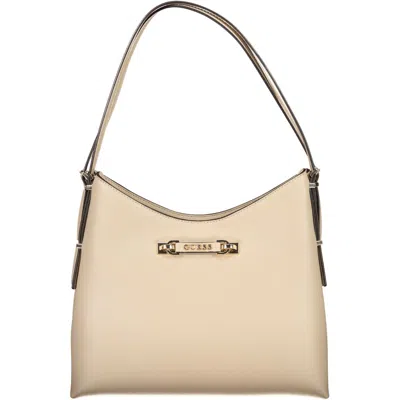 Guess Jeans Beige Poliuretano Women Handbag In Neutral