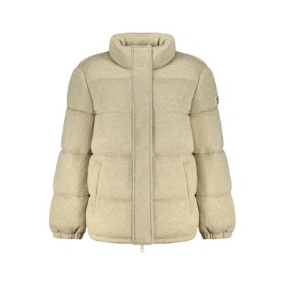 Guess Jeans Beige Polyester Coat In Neutral