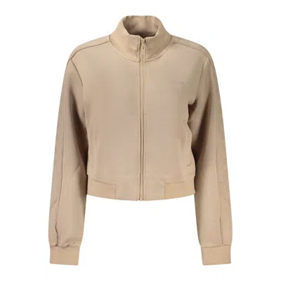 Guess Jeans Beige Polyester Sweatshirt In Animal Print