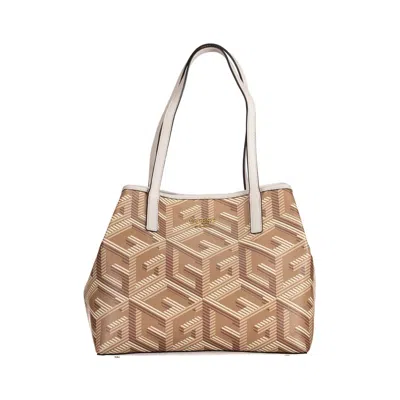 Guess Jeans Beige Polyethylene Women Handbag In Sand