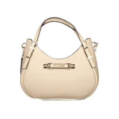 Guess Jeans Beige Polyurethane Woman Handbag In Neutral