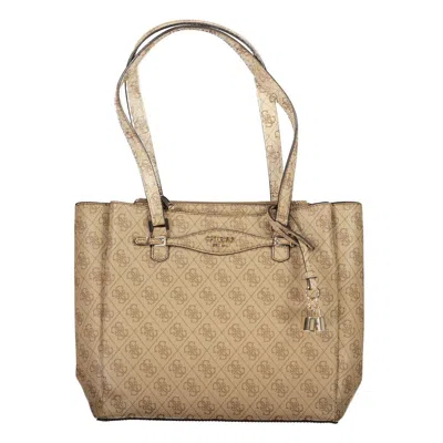 Guess Jeans Beige Polyurethane Women Handbag In Neutral