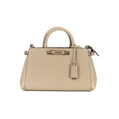 Guess Jeans Beige Polyurethane Women Handbag In Sand