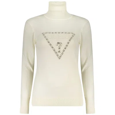 Guess Jeans Bianco Viscosa Donna Maglia In Neutral