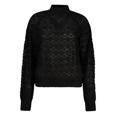 Guess Jeans Black Alpaca Leather Sweater