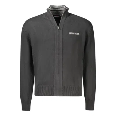 Guess Jeans Black Cotton Men Sweater In Gray