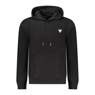 Guess Jeans Black Cotton Men Sweatshirt Slim Fit Hooded