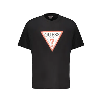 Guess Jeans Black Cotton Men's T-shirt