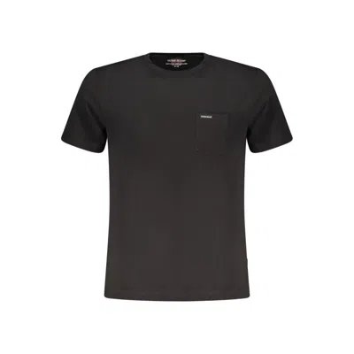 Guess Jeans Black Cotton Men T-shirt In Gray