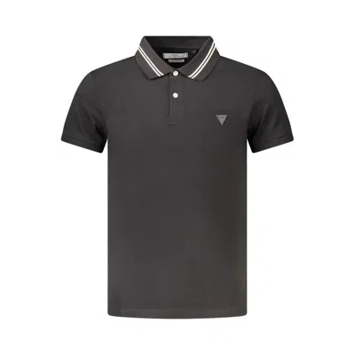 Guess Jeans Black Cotton Polo Shirt