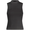 Guess Jeans Black Cotton Tank Top In Black