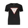 Guess Jeans Black Cotton Tops & T-shirt