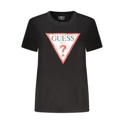 Guess Jeans Black Cotton Tops & T-shirt